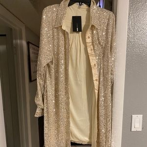 FashionNova Sequin Shirt Dress